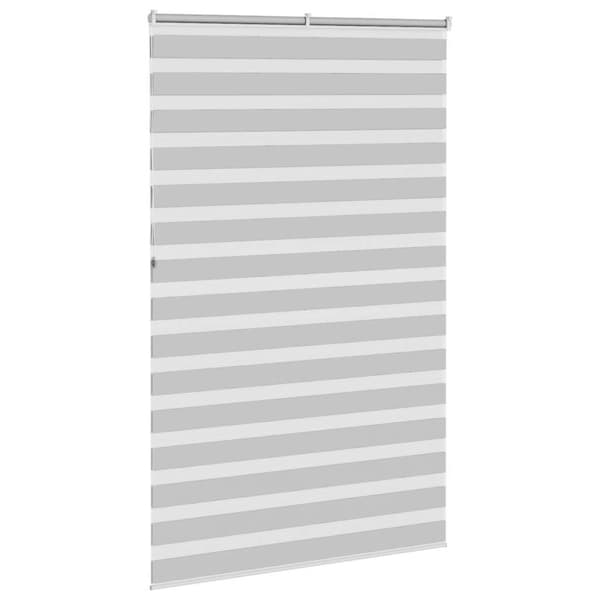 Rullgardin zebra ljusgrå 145x230 cm tyg bredd 140,9cm polyester