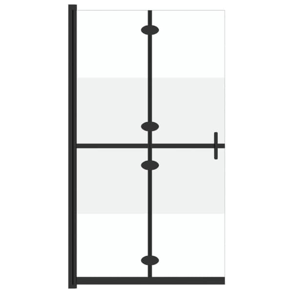 Vikbar duschvägg med halvfrostat ESG-glas 80x190 cm