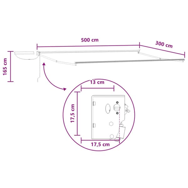 Elektrisk Retraktabel Markis Taupe 100% Polyester och Aluminium