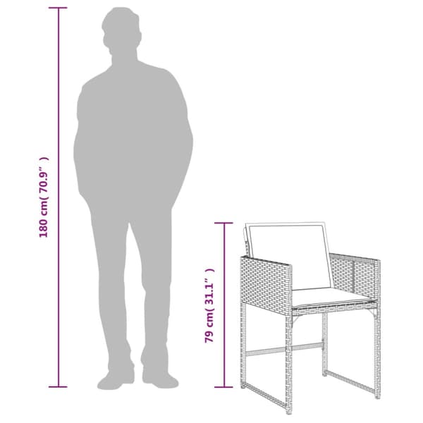 Trädgårdsstolar med dynor 4 st beige konstrotting
