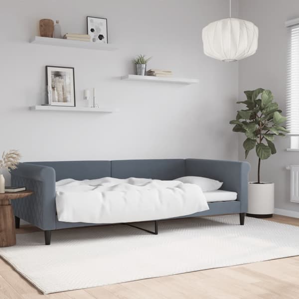 Dagbädd mörkgrå 100x200 cm sammet