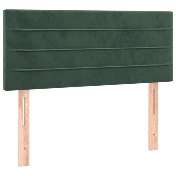 Ramsäng med madrass mörkgrön 90x200 cm sammet