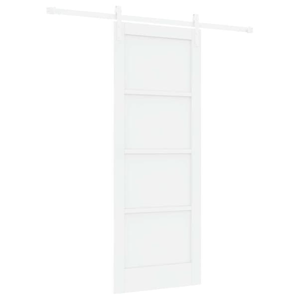 Skjutdörr 78 x 202 cm Konstruerat trä Vit