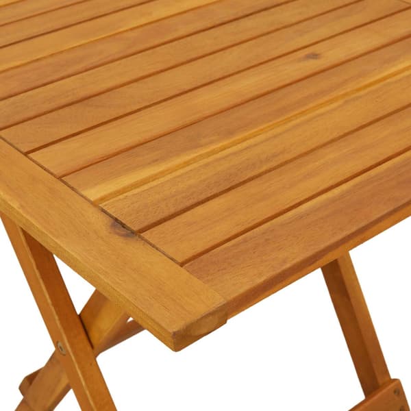 Reclining och Fällbar Solstol 3 pcs Mörkgrå Massivt Akaciaträ