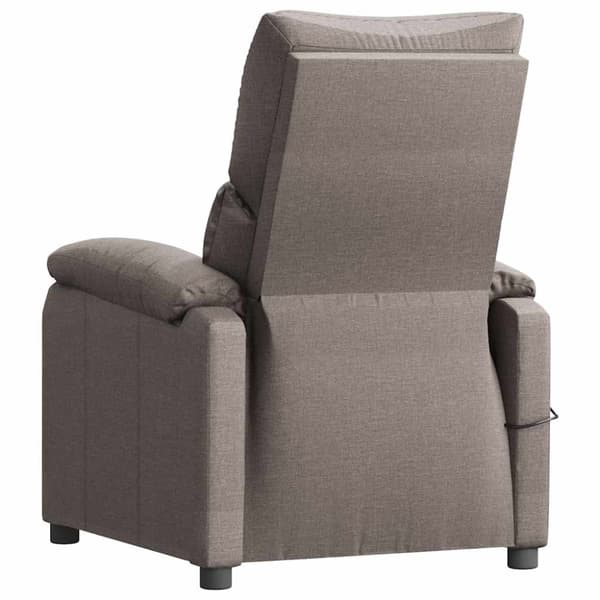 Massagefåtölj taupe tyg