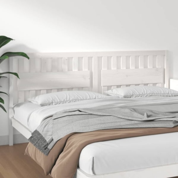 Sänggavel vit 205,5x4x100 cm massiv furu