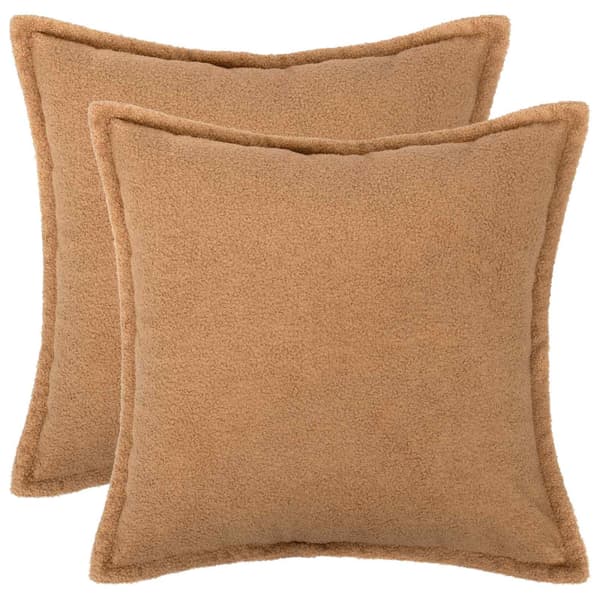 Kuddöverdrag 2 st HOUTEN Beige 60 x 60 cm Bouclé