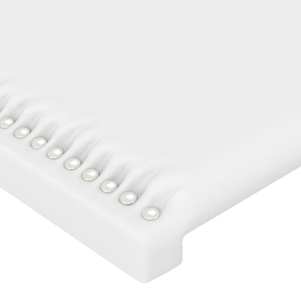 Sänggavel vit 100x5x118/128 cm konstläder