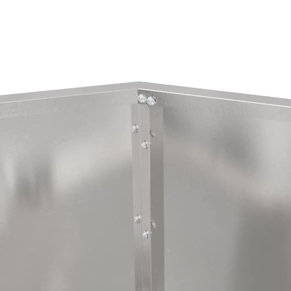 Planteringskärl 2 pcs Silver 100 x 100 x 80 cm Rostfritt stål
