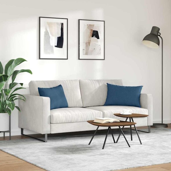 Sofakuddar 2 pcs Blå 60 x 40 cm tyg