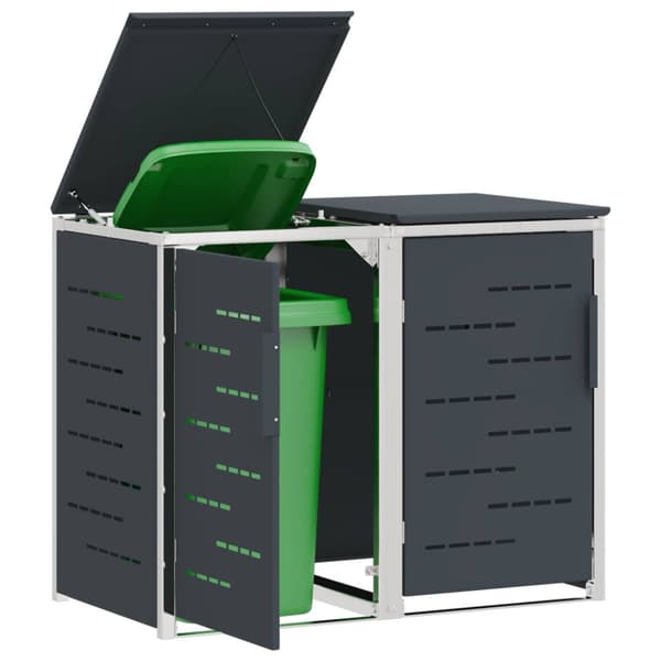 Sopcontainerförvar Antracit 138 x 77,5 x 112,5 cm