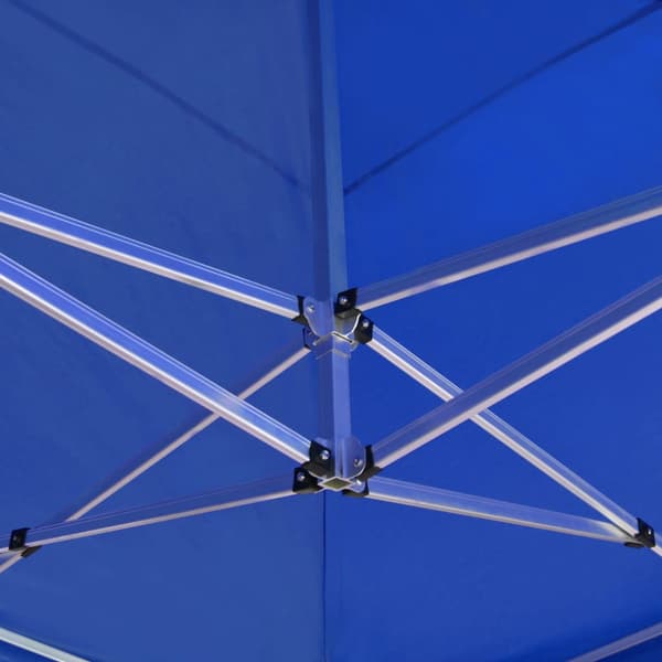Hopfällbart partytält aluminium 6x3 m blå