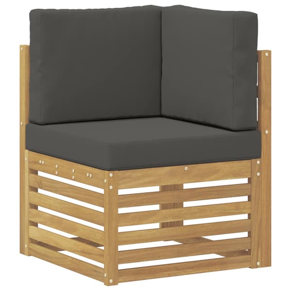 Utomhussoffset 6 pcs Vit och antracit 59 x 59 x 37 cm Polyester