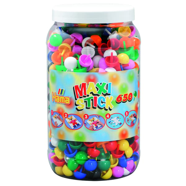 Hama Maxi stiftpärlor i burk 650 stk