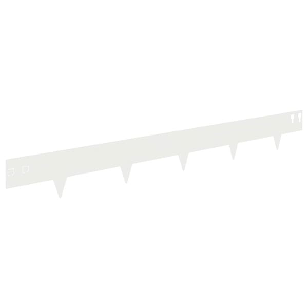 Kant för gräsmatta 20 pcs 100 x 12 cm Stål Vit
