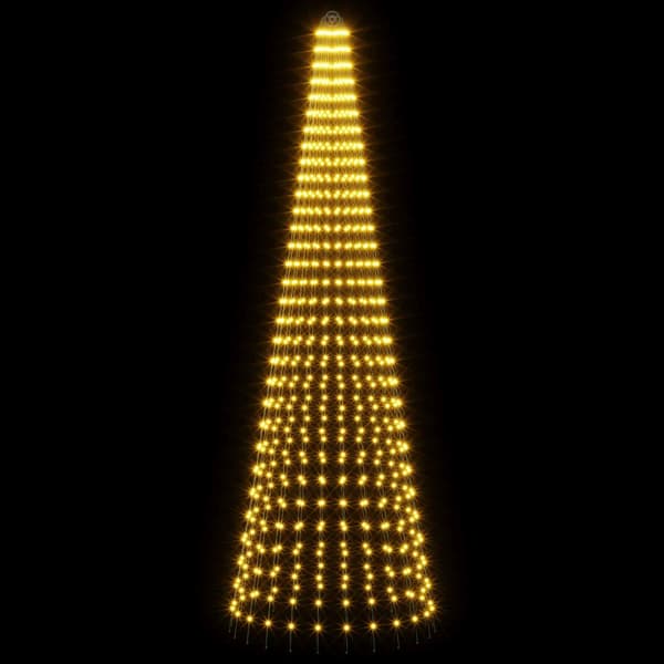 Julgransbelysning med markspjut 744 LED-lampor Varmvit och