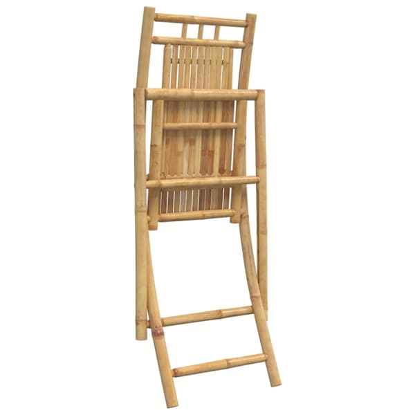 Hopfällbara trädgårdsstolar 6 st 46x66x99 cm bambu