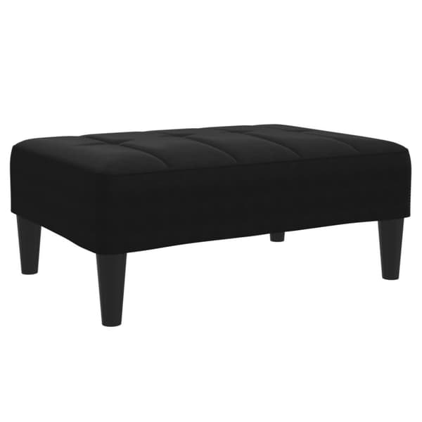 Fotpall svart 77x55x31 cm sammet