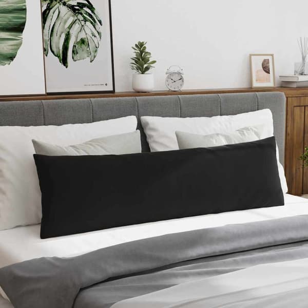 Sofakuddar 2 pcs Svart 145 x 40 cm Kordread tyg