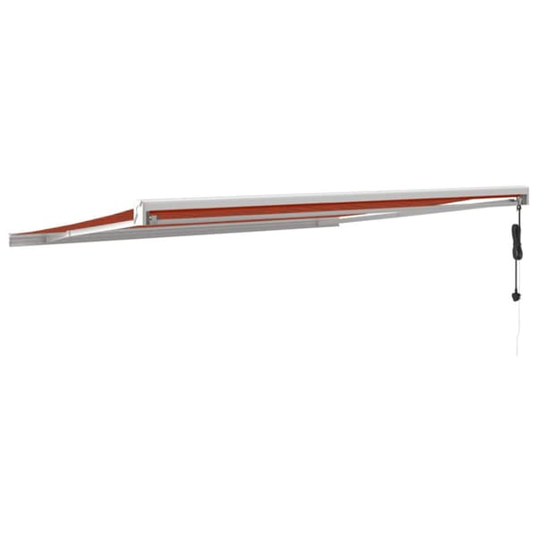 Elektrisk Markis 4,5 x 3 m Orange- och brunrandig (horisontell)