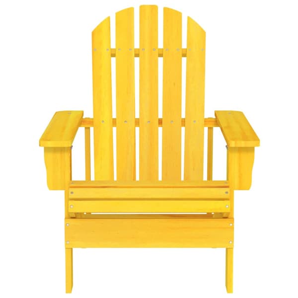 Adirondackstol massivt granträ gul