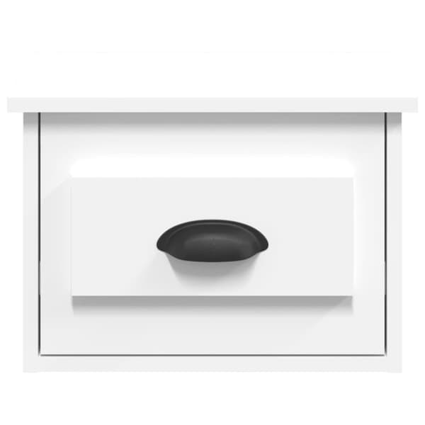 Väggmonterade sängbord vit 41,5x36x28 cm