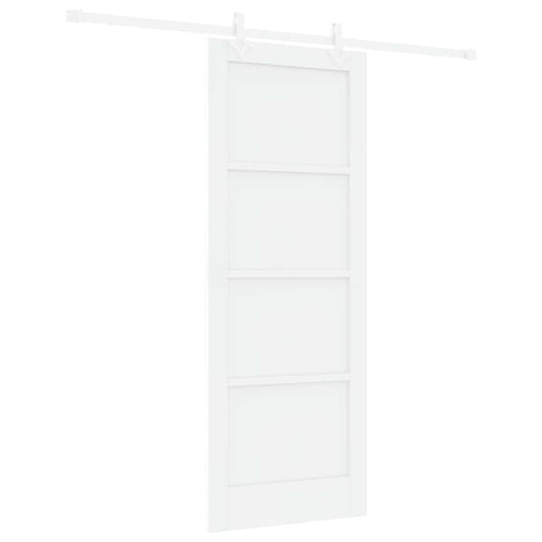 Skjutdörr 78 x 202 cm Konstruerat trä Vit