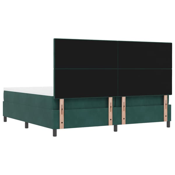 Bäddfjäder med huvudgavel Mörkgrön 200 x 200 cm Sammet