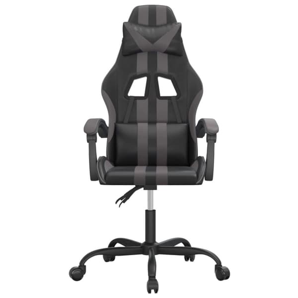 Gamingstol svart och grå konstläder