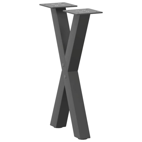 Soffbordsben X-formade 2 st antracit 28x(42-43) cm stål