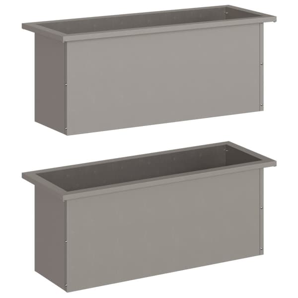 Odlingslåda med LED 2 st Rostig 30 x 80 x 30 cm