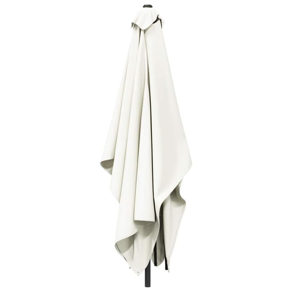 Trädgårdsparasol 200 x 300 cm Polyester Rektangulär Gräddvit