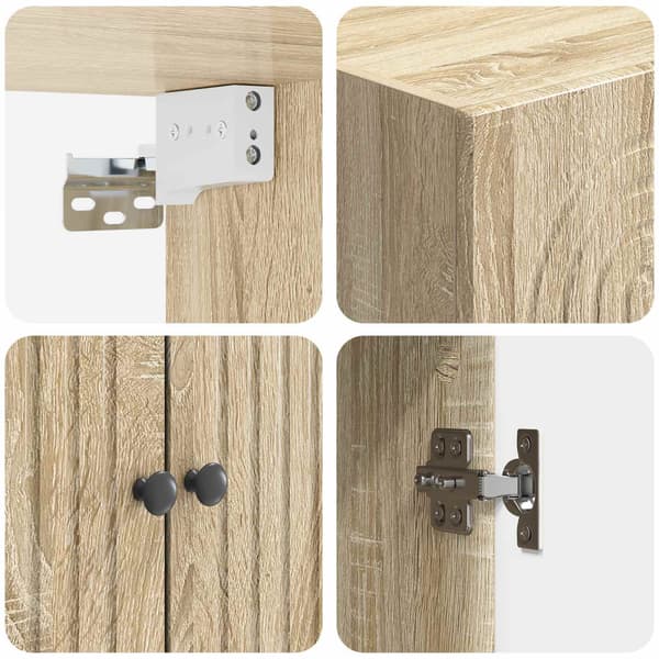 Skåpset 2 pcs 66 x 34,5 x 90 cm Konstruerat trä