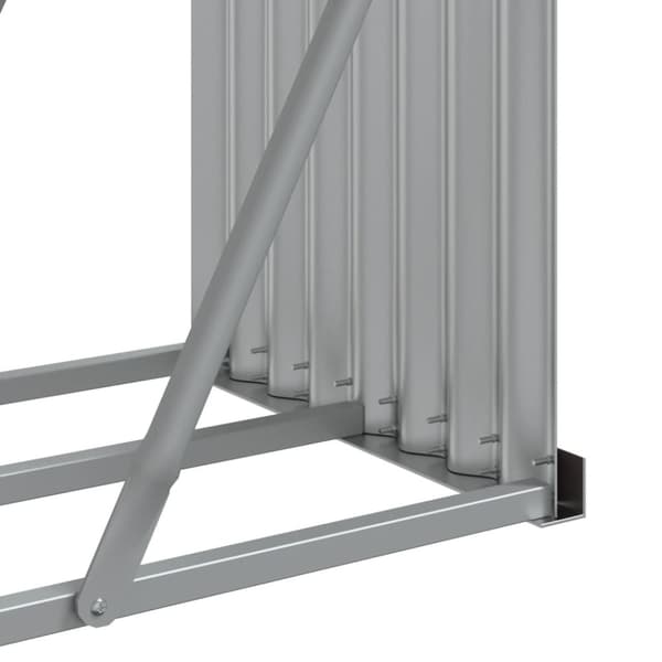 Vedställ silver 234x45x100 cm galvaniserat stål