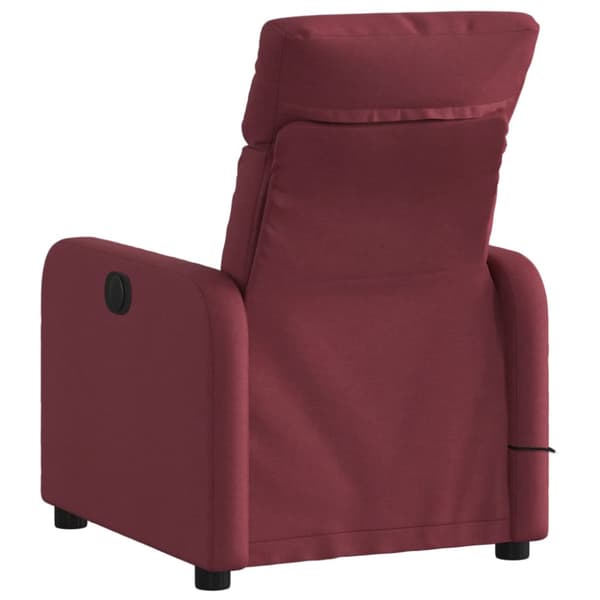 Massagefåtölj vinröd tyg