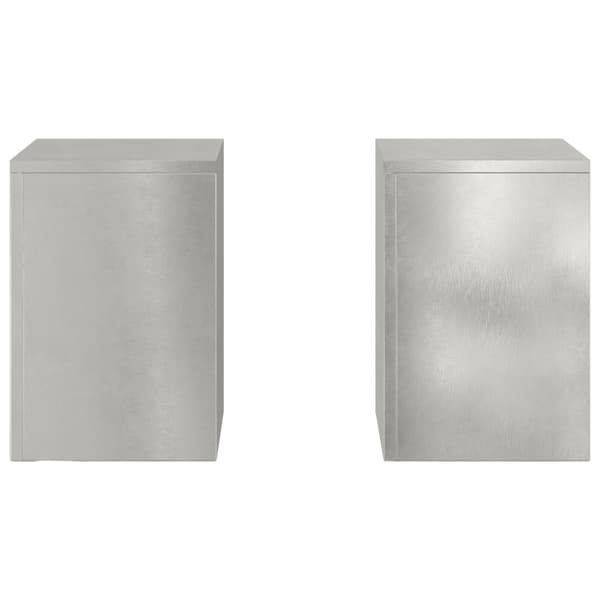 Växtställ 2 pcs Silver 24 x 24 x 35 cm Rostfritt stål
