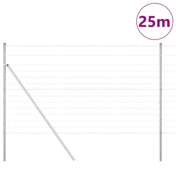 Stängselstolpe Galvaniserad 25 x 1,4 m Stål
