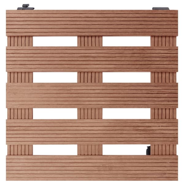 Blomvagnar 2 st brun 30x30x7,5 cm WPC