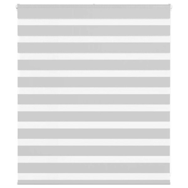 Rullgardin zebra ljusgrå 125x100 cm tyg bredd 120,9cm polyester