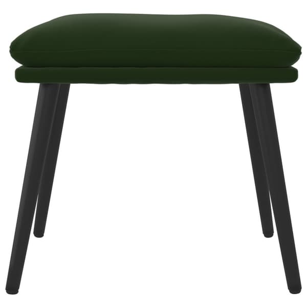 Fotpall mörkgrön 45x29,5x35 cm sammet