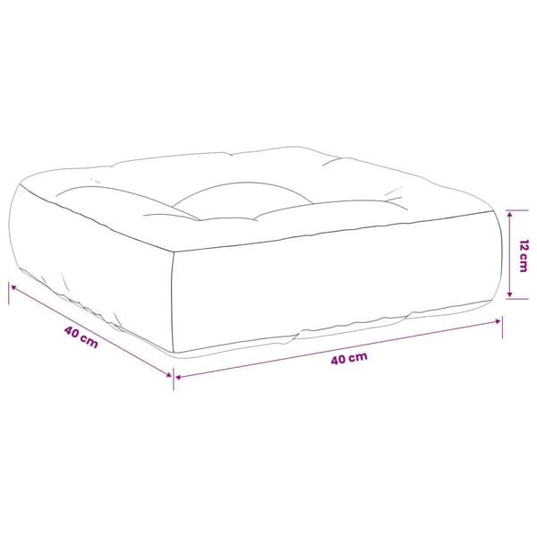 1-delad Sittdyna VIANEN 100% Polyester Olivgrön 40 x 40 x 12 cm