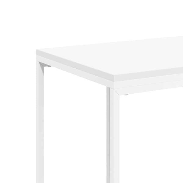 Sidobord vit 40x30x59 cm konstruerat trä