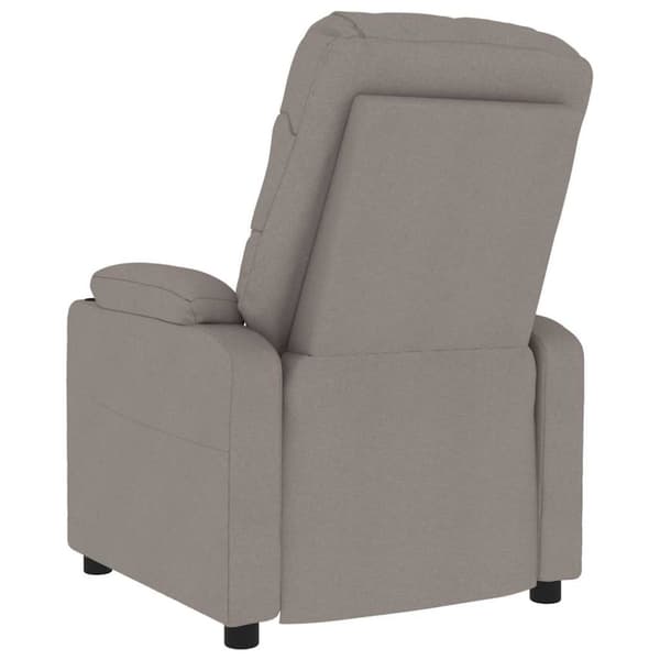 Massagefåtölj taupe tyg