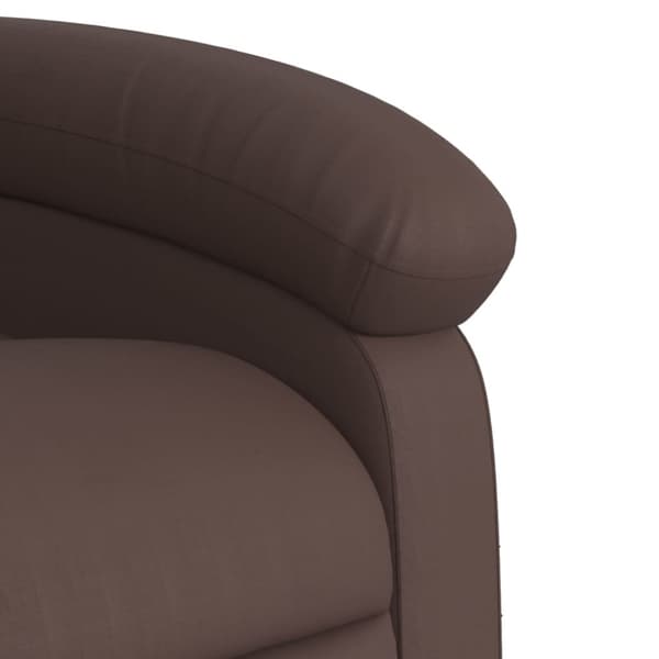 Massagefåtölj brun konstläder