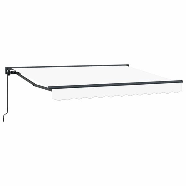 Manuell Utdragbar Markis Vit 3,5 x 2 m