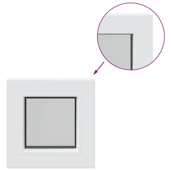 Källarfönster RISOR 35 x 35 cm PVC och glas