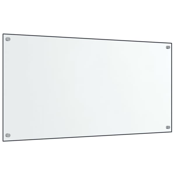 Stänkskydd 2 st transparent 80x60 cm härdat glas