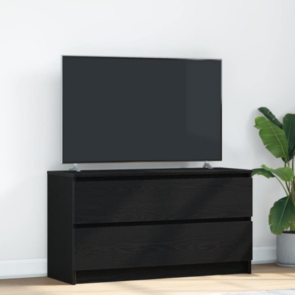 TV-bänk svart 100x35x54 cm konstruerat trä