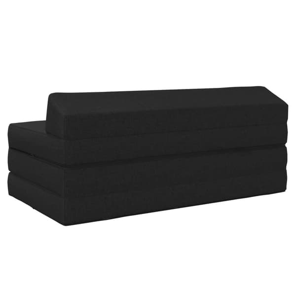 Fällbar Soffbed Svart 120 x 60 x 49 cm Tyg