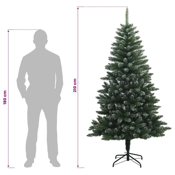 Plast Hingad Julgran 210 cm 300 LED-lampor Varmvit